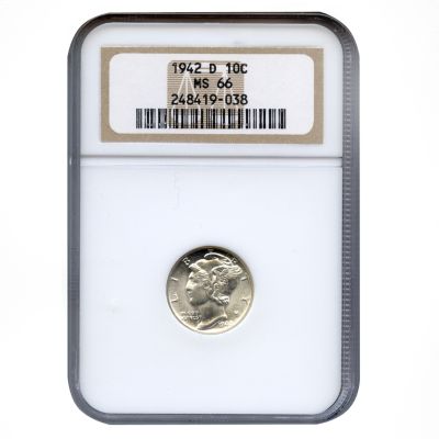 1942-D Mercury Dime MS66 NGC