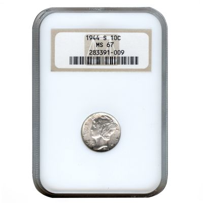 1944-S Mercury Dime MS67 NGC
