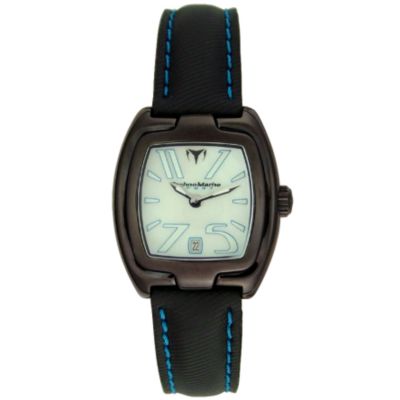 U102019 - Technomarine Women's Stainless Steel Mother-of-Pearl Microfiber Strap Watch