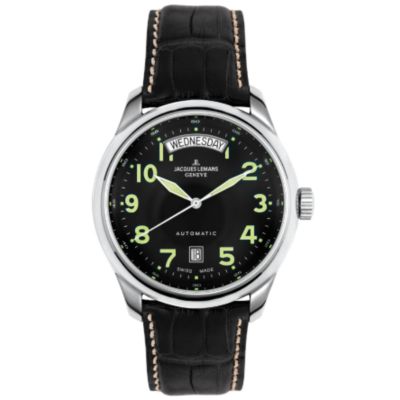 Jacques Lemans Men? s Alligator Strap Watch