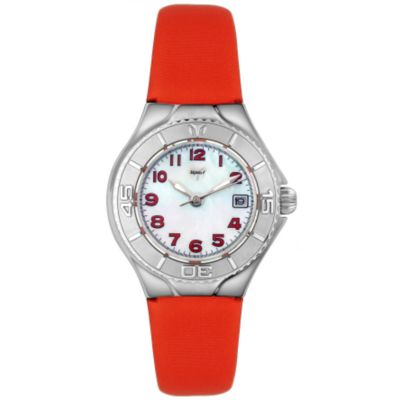 TechnoMarine Women's Lady Sport Red Satin Strap Watch