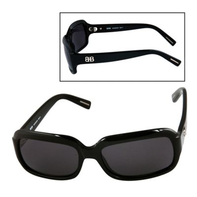 Hugo Boss Women's Black Frame & Gray Lenses Shield Sunglasses