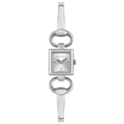 Gucci Women's Tornabuoni Square Stainless Steel Bracelet Watch