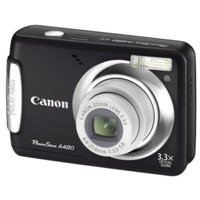 Canon PowerShot A480 Black 10.0 MP Digital Camera at ShopHSC.com