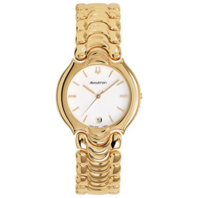 U103329 - Bulova Men's Accutron Swiss Quartz Gold-tone Stainless Steel Watch 