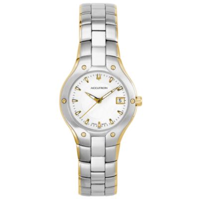 U103361 - Bulova Women's Accutron Swiss Quartz Two-tone Round Case Watch