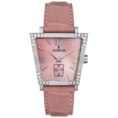 U103415 - Corum Women's Trapeze Diamond Stainless Steel Crocodile Strap Watch