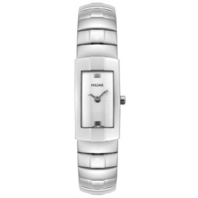 Pulsar Women's White Dial Stainless Steel Watch