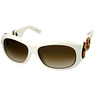 U104645 - Gucci Women's White & Brown DEG Sunglasses 