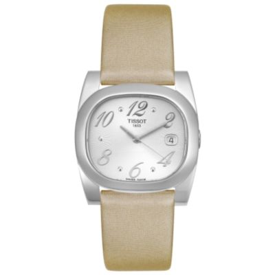 Tissot Women's T-Moments Beige Fabric Strap Watch