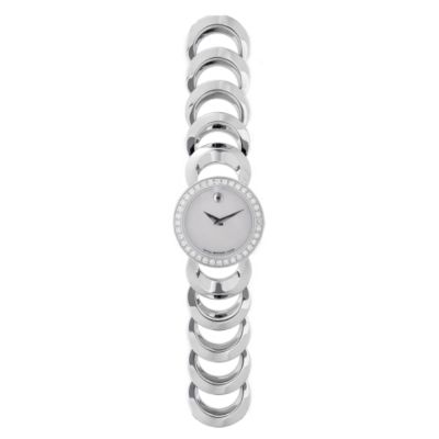 U104952 - Movado Women's Rondiro White Mother-of-Pearl Dial Stainless Steel Bracelet