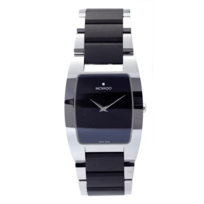 U104976 - Movado Men's Fiero Tungsten Carbide w/ Black Rubber Bracelet Watch