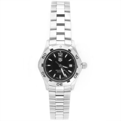 U105058 - Tag Heuer Women's Aquaracer Black Dial & Stainless Steel Bracelet Watch