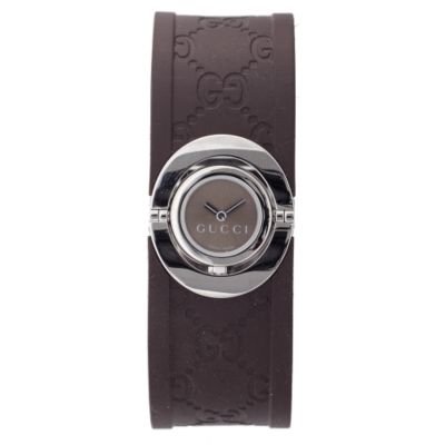 U105095 - Gucci Women's Twirl Brown Rubber Strap Watch