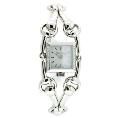 U105108 - Gucci Women's Signoria Diamond & Mother-of-Pearl Dial Stainless Steel Watch
