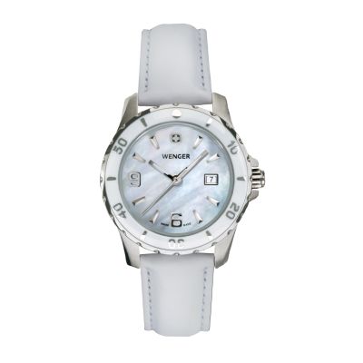 Wenger Women's Swiss Ladies Sport White Leather Strap Watch