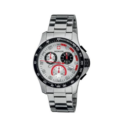U105293 - Wenger Men's Battalion Field Chrono Stainless Steel Bracelet Watch