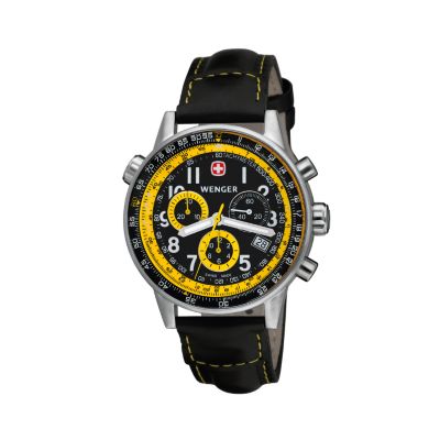 Wenger Men's Swiss Commando SR Yellow Sub-Dials Watch