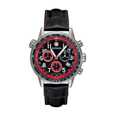 Wenger Men's Swiss Commando SR Red Sub-Dial Watch