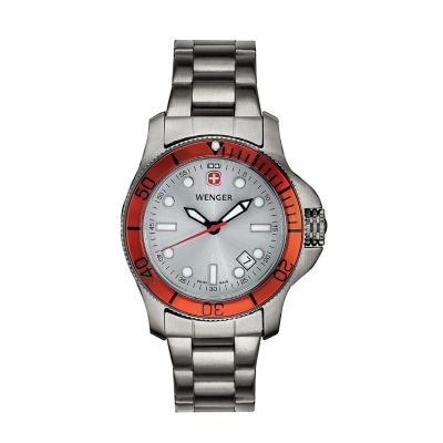 U105318 - Wenger Women's Battalion III Diver Bezel Stainless Steel Bracelet Watch