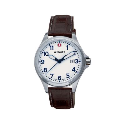 U105340 - Wenger Women's TerraGraph Black Leather Strap Watch
