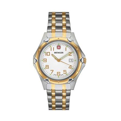 U105346 - Wenger Men's Standard Issue XL Two-Tone Stainless Steel Bracelet Watch