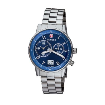 Wenger Men's Swiss Commando Dual Time 2-Eye Stainless Steel Watch