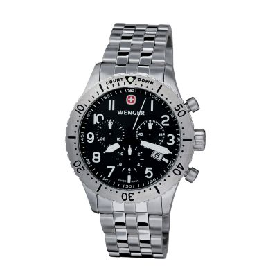U105359 - Wenger Men's Swiss AeroGraph Stainless Steel Bracelet Watch