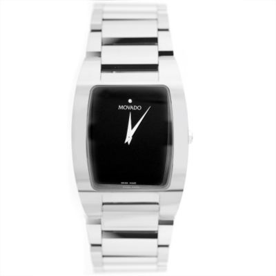 U106473 - Movado Men's Black Dial Tungsten Bracelet Watch