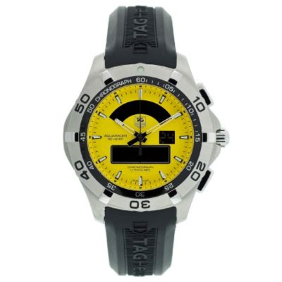 U106489 - Tag Heuer Men's Yellow Backlit Dial & Stainless Steel Bracelet Watch 