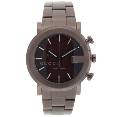 U106521 - Gucci Men's Black Dial Stainless Steel Bracelet Watch