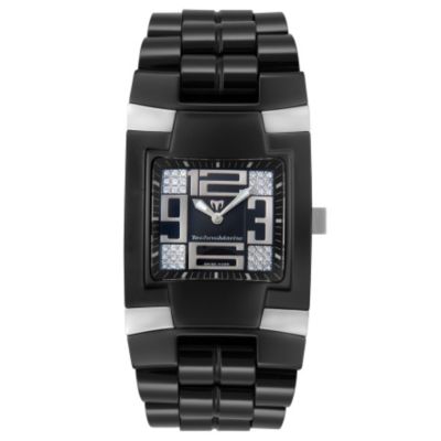 U107610 - Technomarine Men's Square Ceramique Black Ceramic Bracelet Watch