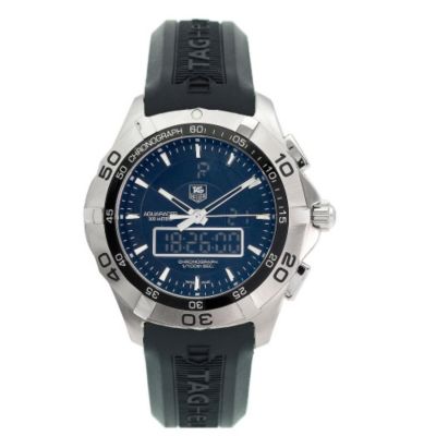 U107720 - Tag Heuer Men's Chronograph Black Rubber Strap Watch 