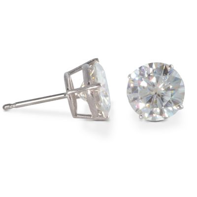 U111920 - 14K White or Yellow Gold 1.00ct DEW Moissanite Stud Earrings