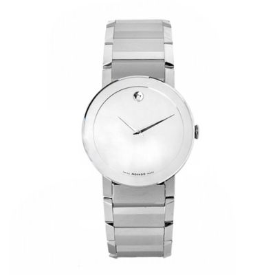 U112021 - Movado Men's Silver Mirror Dial & Stainless Steel Bracelet Watch
