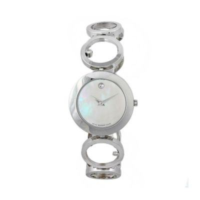 U114078 - Movado Women's Mother-of-Pearl Dial & Stainless Steel Bracelet Watch 