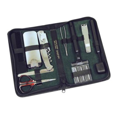U116019 - Buxton Dopp Ten Piece Personal Valet Manicure Set w/ Case