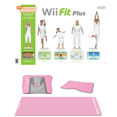 Nintendo Wii Fit Plus Game Bundle w/ Balance Board & Accessories