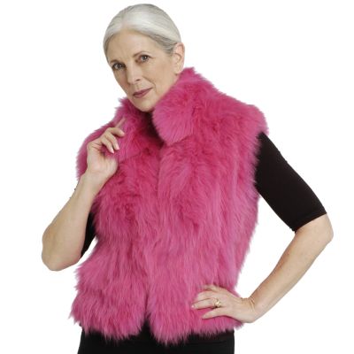 Cedric's Luxe Collection Woven Fox Fur Vest