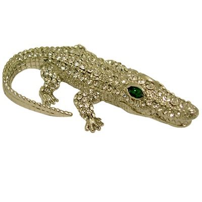 **Web Only** Isabella Adams Crocodile Crystal Paperweight