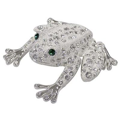 **Web Only** Isabella Adams "Rivit" Frog Crystal Paperweight