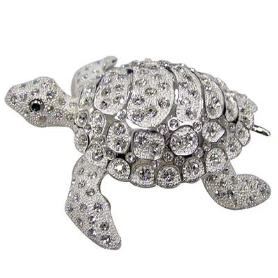 **Web Only** Isabella Adams "Seymore" Sea Turtle Crystal Paperweight