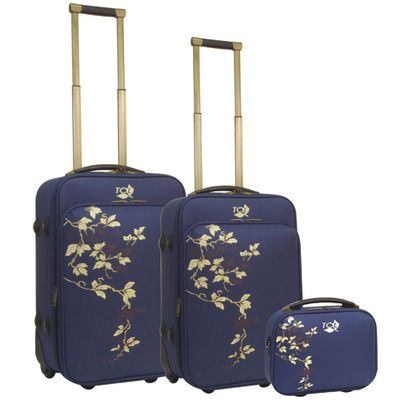 **Web Only** Travelers Club Botanical Ivy Garden Collection Three-Piece Luggage Set