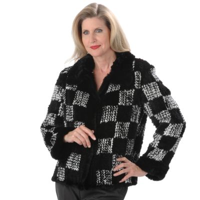 Cedric's Luxe Collection Rex Rabbit Fur Cardigan