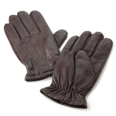 Excelled Men's Cashmere-Lined Lamb Leather Gloves