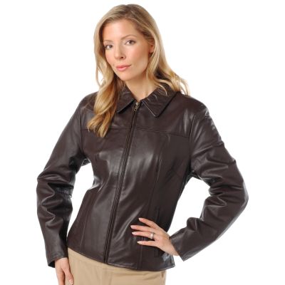 Excelled Women's Lamb Leather Fashion Jacket