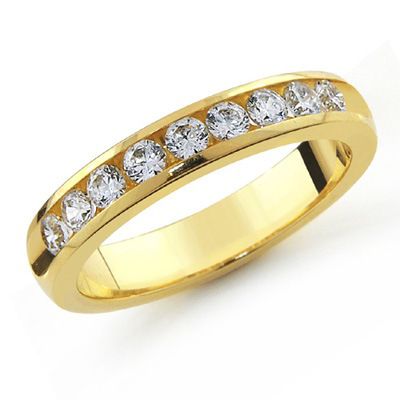 14K White or Yellow Gold 1.00ct Diamond Nine-Stone Ring, G-H & SI2-I1