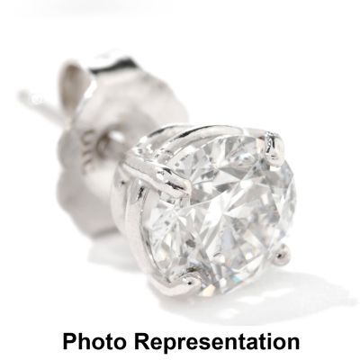 14K White or Yellow Gold 0.13ct Round Diamond Single Stud, H-I & I1-I2