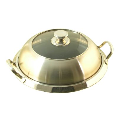 Classicor Stainless Steel 12" Round Covered Griddle