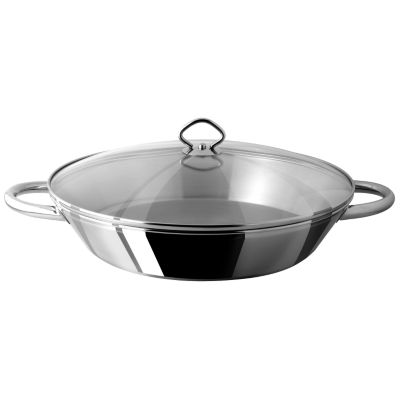 Classicor Stainless Steel 14" 5.5-qt Tapered Paella Pan